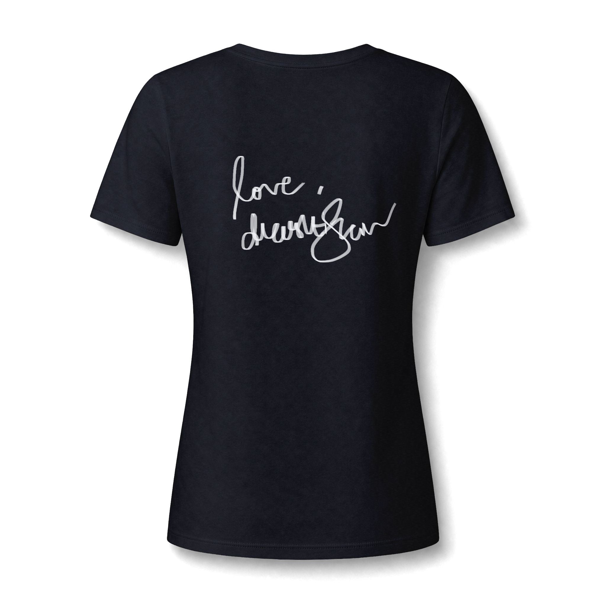 Floral Portrait V‑Neck Tee — Vintage Woman in Magnolia Print
