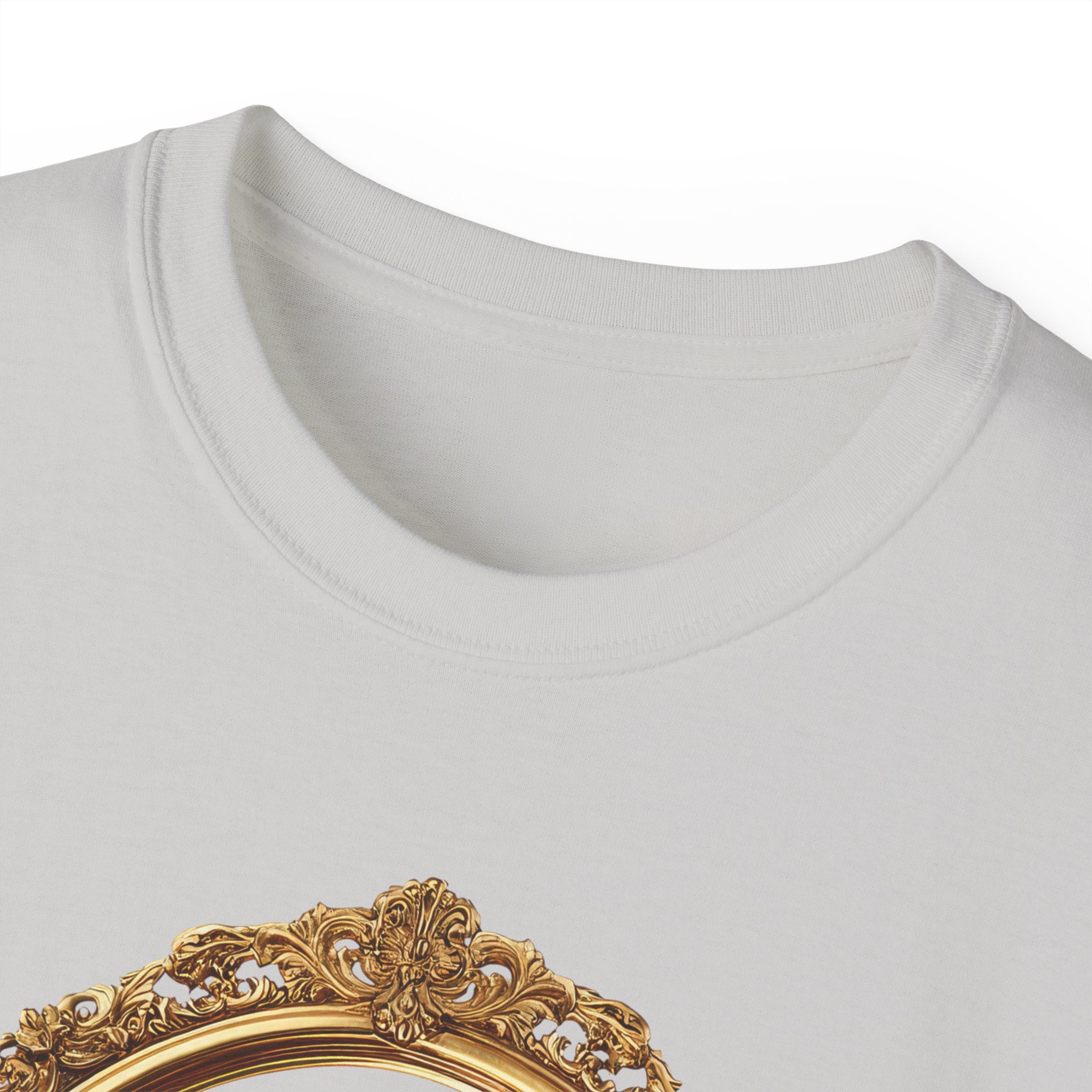 Angel Portrait T-Shirt — Vintage Gold Framed Guardian Tee