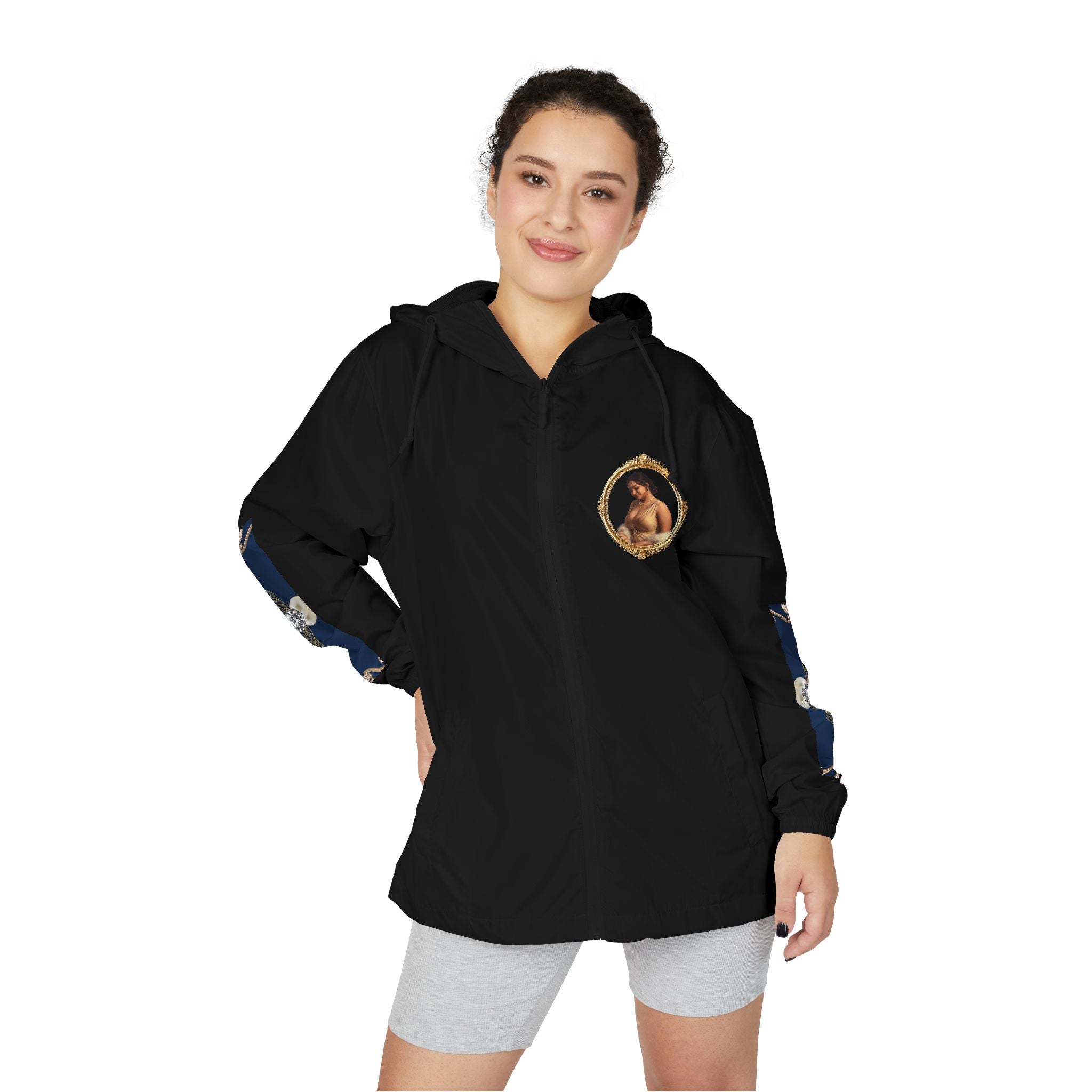 Windbreaker Jacket — Vintage Portrait Frame Design