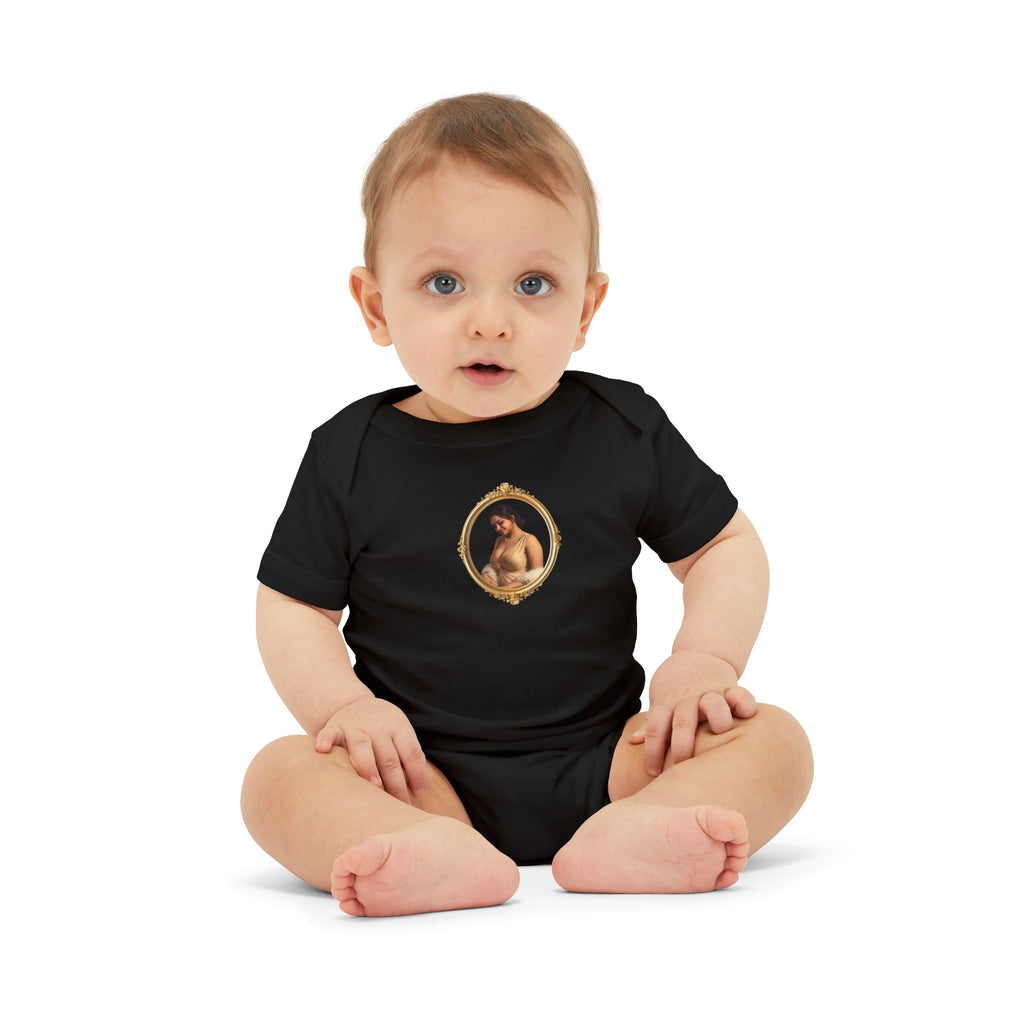 Infant Onesie with Vintage Cherub Portrait – Baby Bodysuit