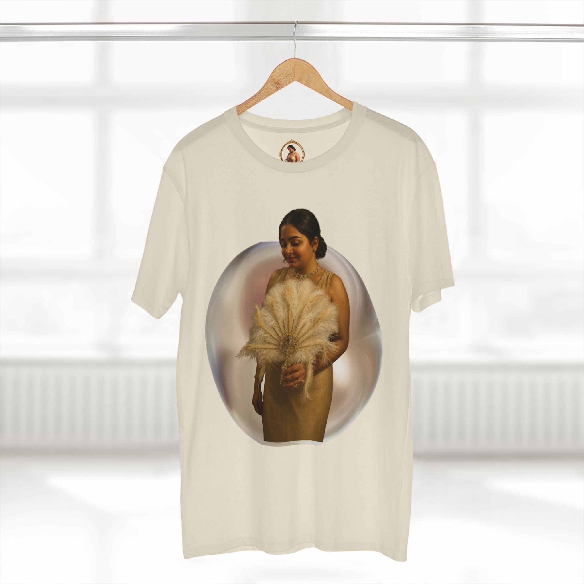 T‑Shirt — Vintage Portrait Bubble with 'We Will Become' Script