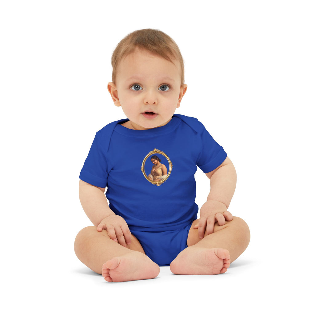 Infant Onesie with Vintage Cherub Portrait – Baby Bodysuit