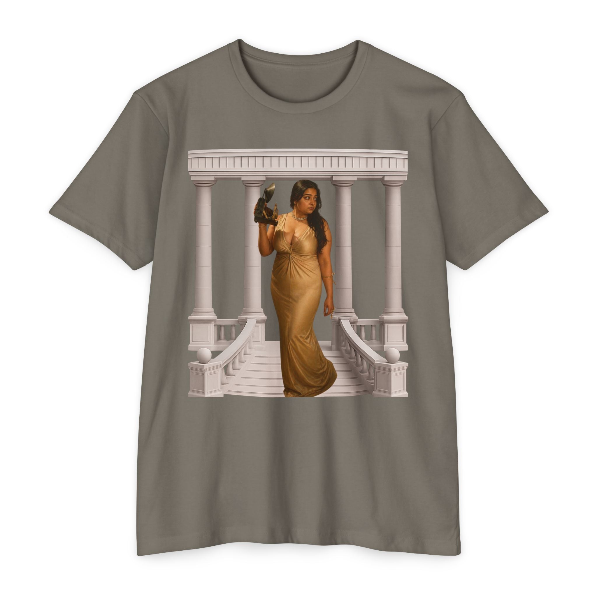 Greek Goddess Illustration T‑Shirt — "We Will Behome" Inspirational Tee