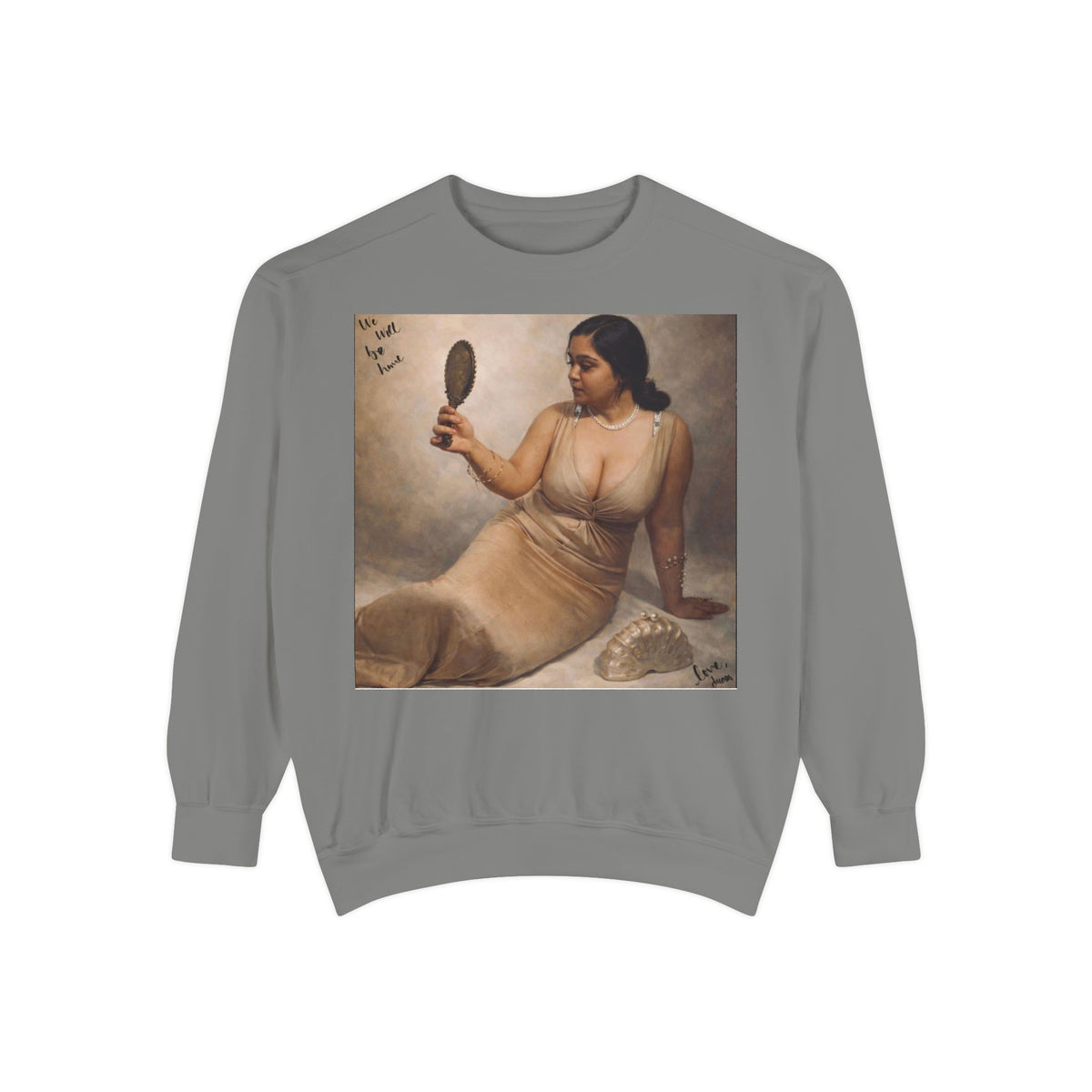 Drashti Sweatshirt — Vintage Muse Art Portrait Pullover