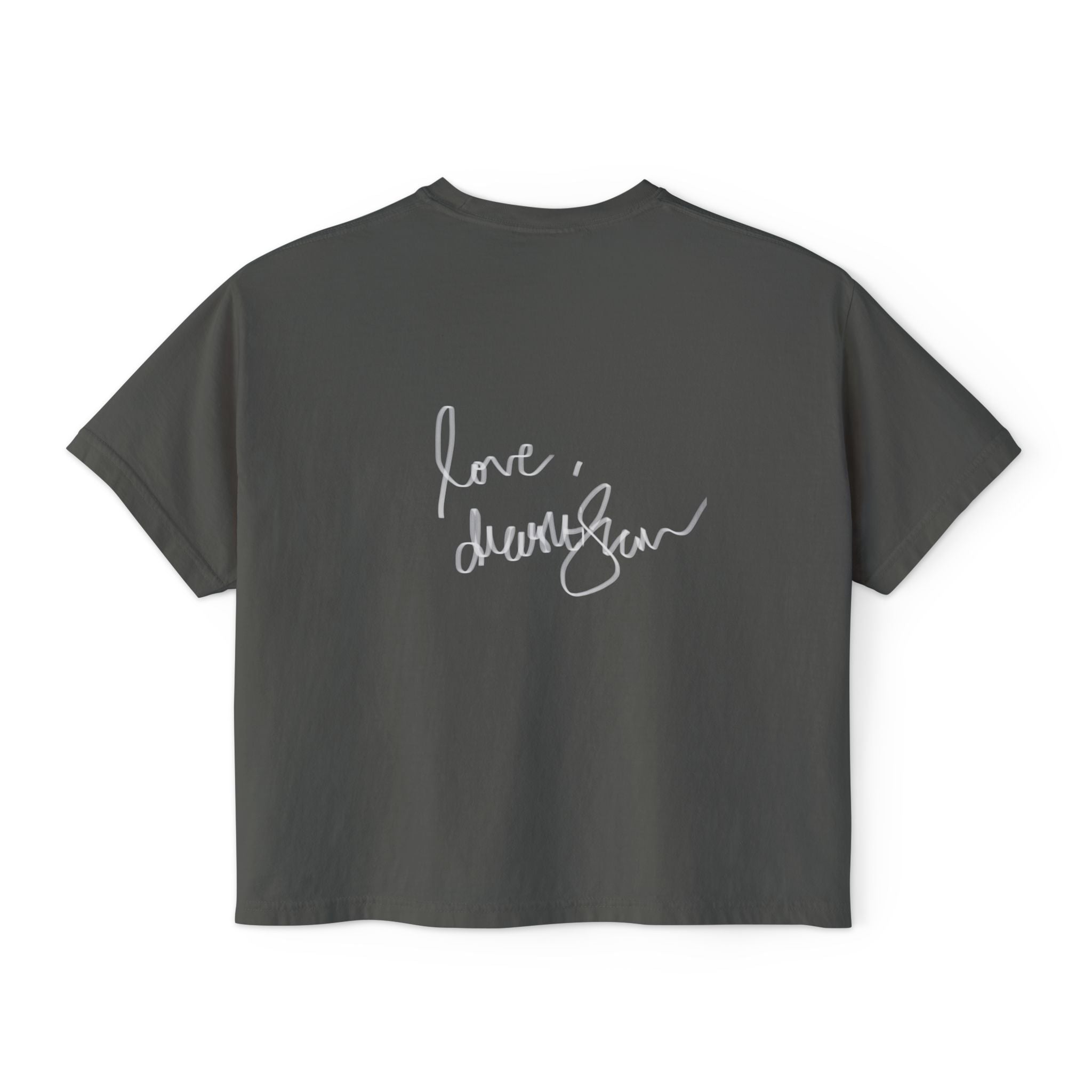 Boxy Tee — 'We Will Be Home' Vintage Angel Art Cropped T‑Shirt