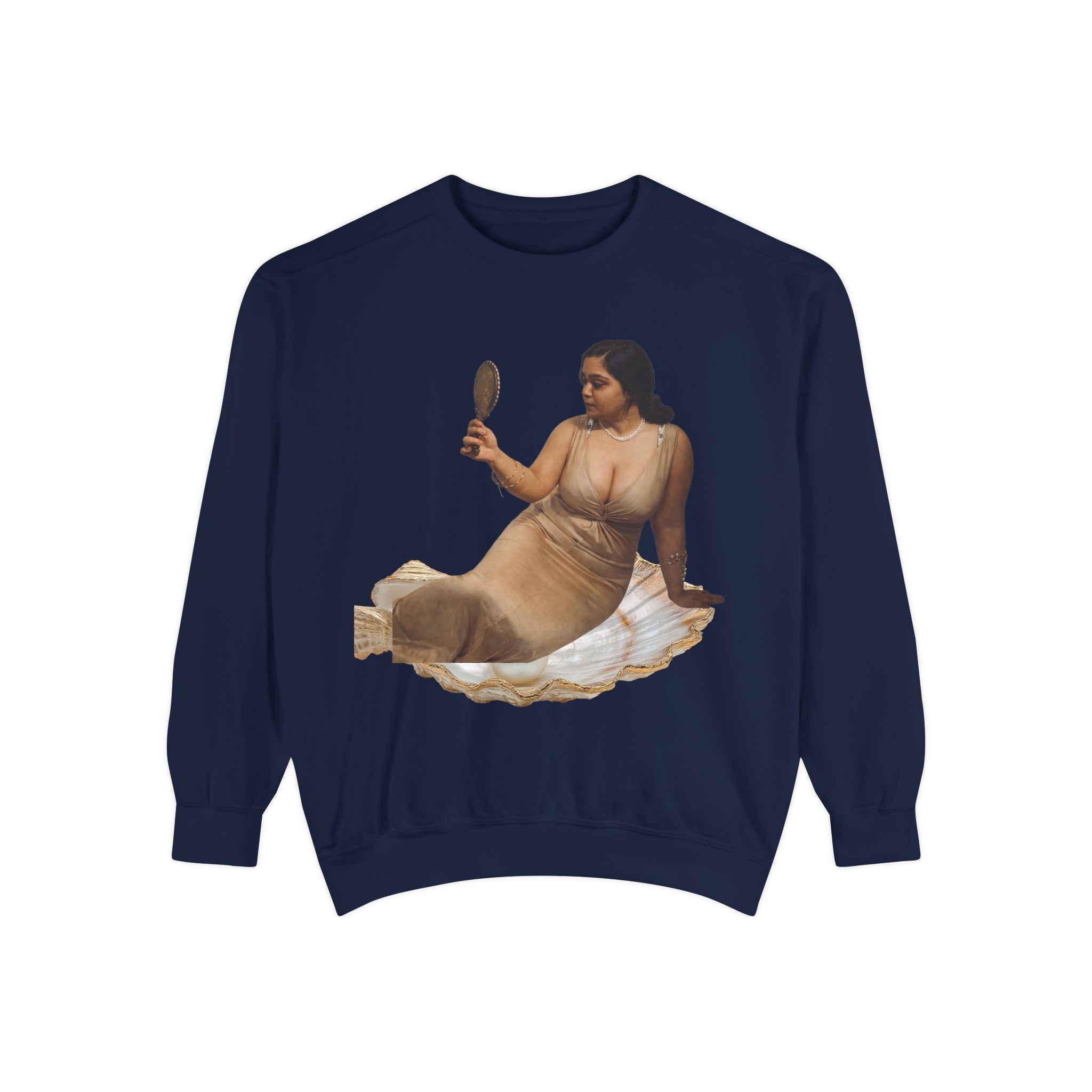 Reclining Muse Sweatshirt — 'We Will Be Home' Retro Art Graphic Crewneck