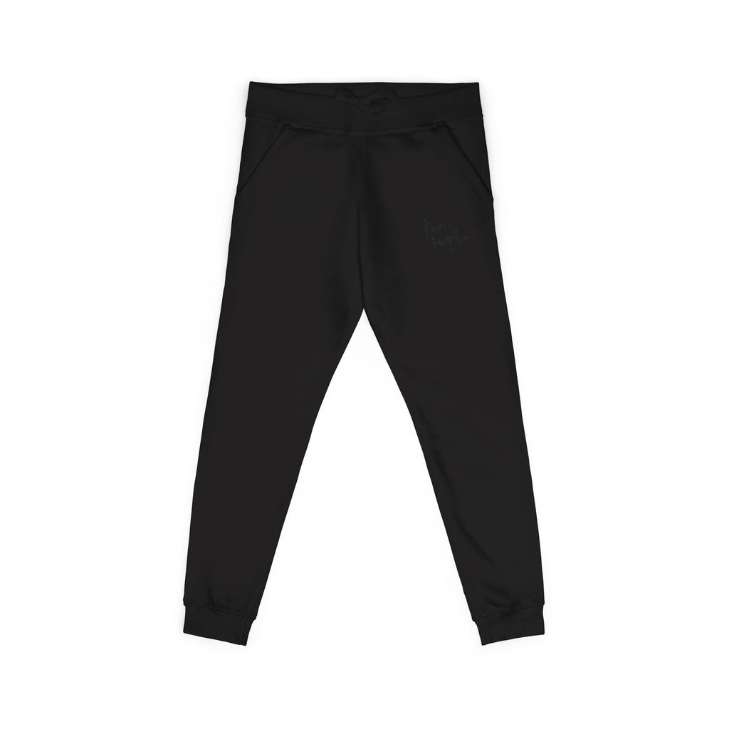 Embroidered Golden Lion Joggers — Cozy Fleece Sweatpants