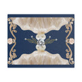 Navy Pearl Baroque Satin Canvas Wall Art — Stretched Decorative Print