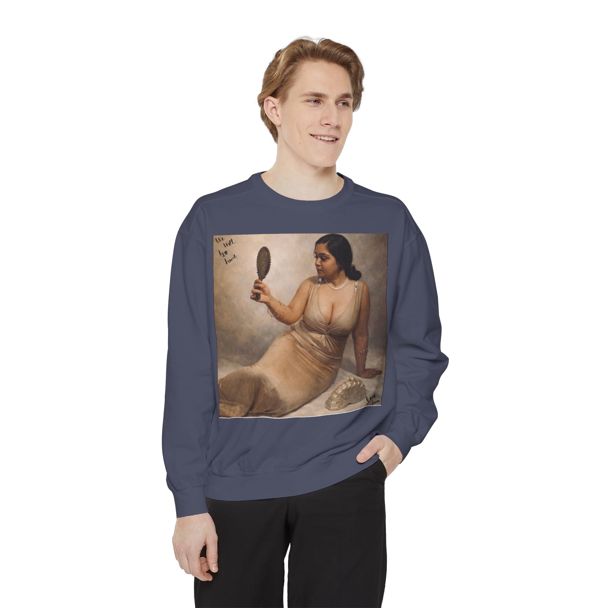 Sweatshirt — Vintage Muse Art Portrait Pullover