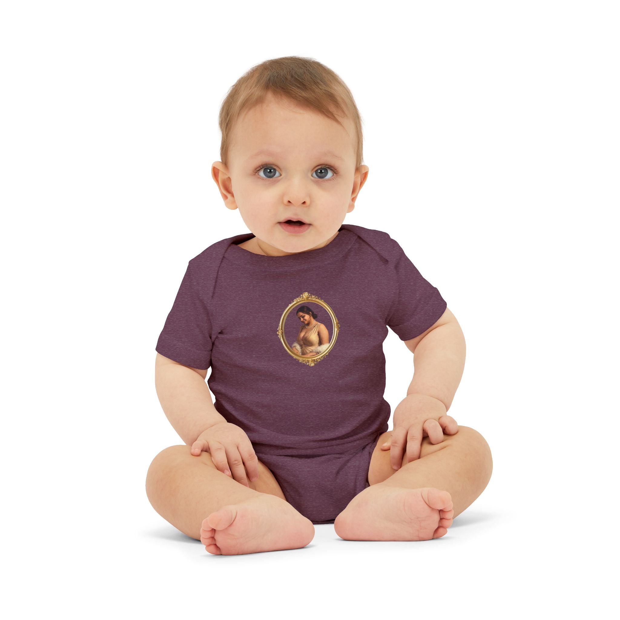 Infant Onesie with Vintage Cherub Portrait – Baby Bodysuit