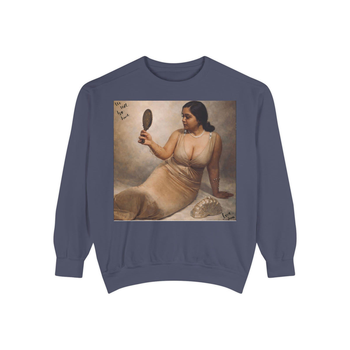 Drashti Sweatshirt — Vintage Muse Art Portrait Pullover