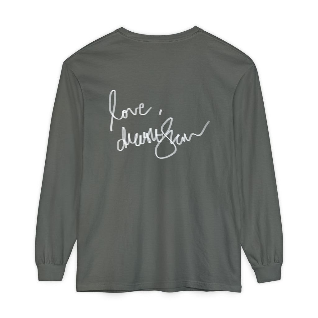 We Will Be Home Long Sleeve Tee — Floral Vintage Portrait Graphic