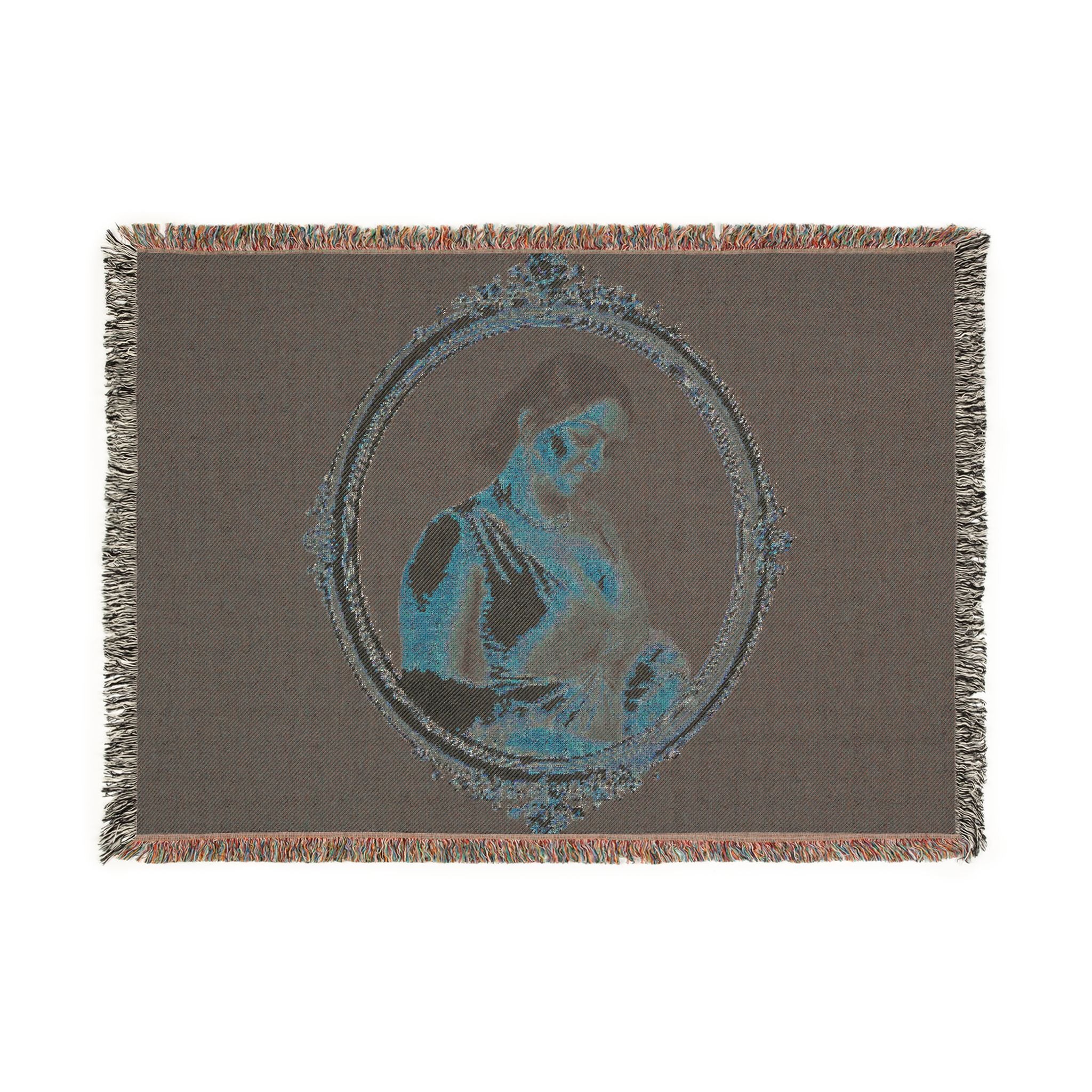 Woven Blanket — Vintage Portrait Framed Art Throw