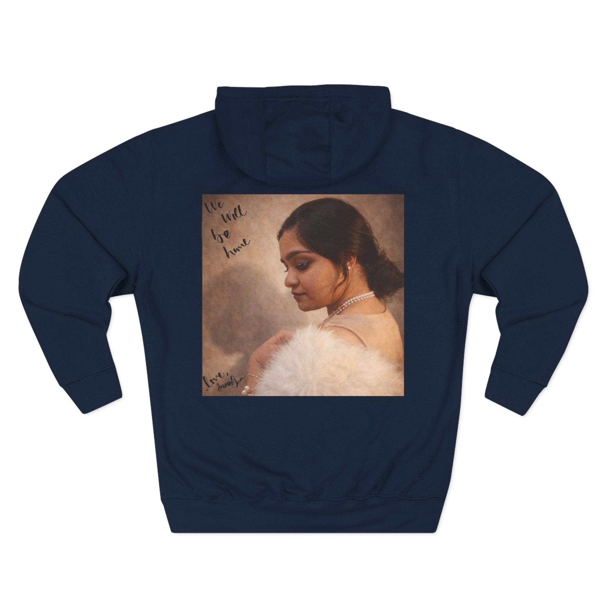Portrait Hoodie — Vintage Frame Romantic Art Pullover