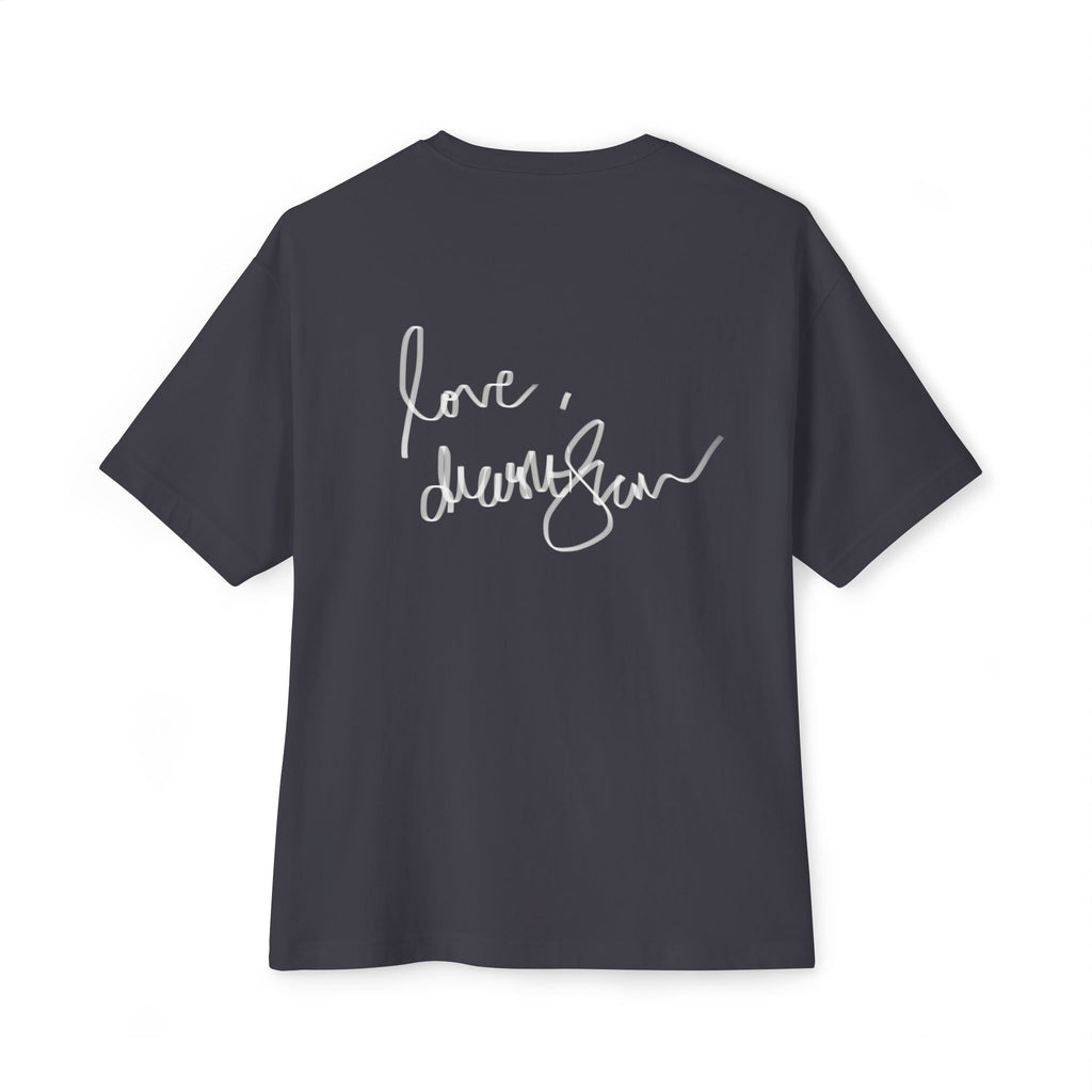 Vintage Portrait Tee — Woman with Fan Graphic Boxy T-Shirt