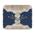 Pearl & Diamond Nautical Mouse Pad — Elegant Navy Desk Mat
