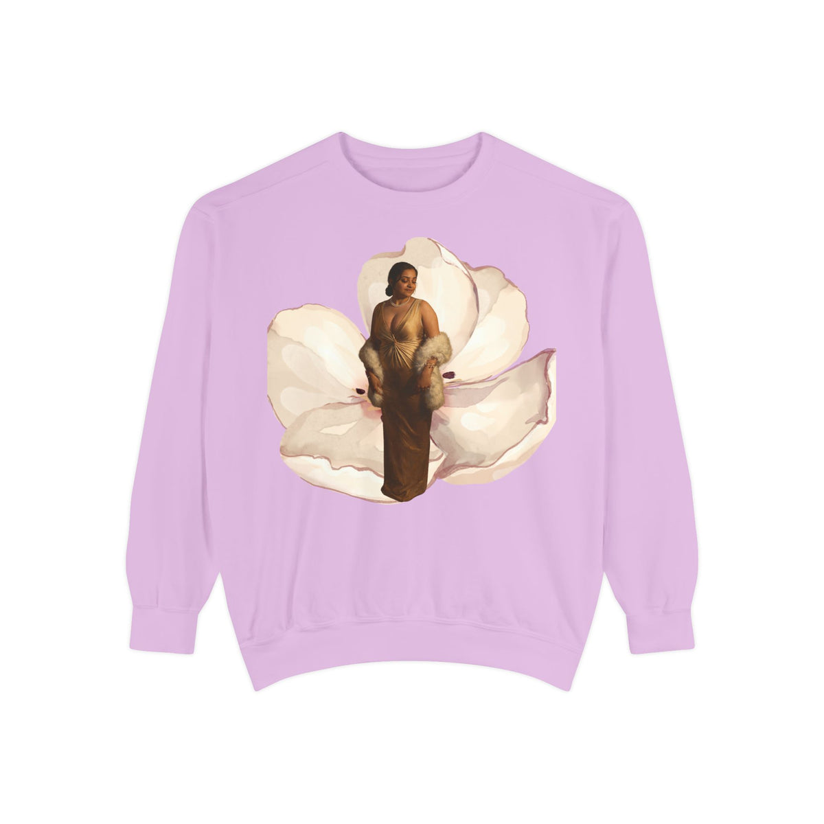 Drashti's WWBH Floral Portrait Sweatshirt — Vintage Gold Frame Art Crewneck