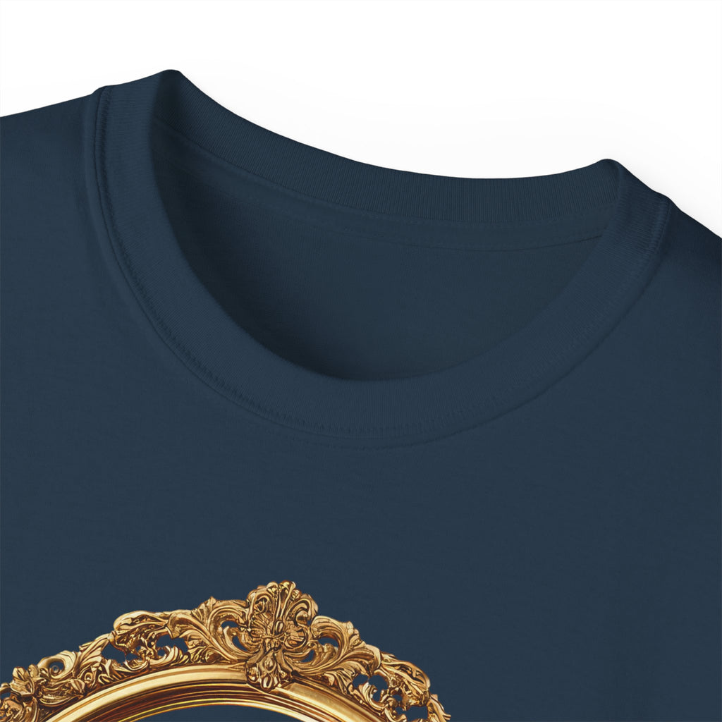 Angel Portrait T-Shirt — Vintage Gold Framed Guardian Tee