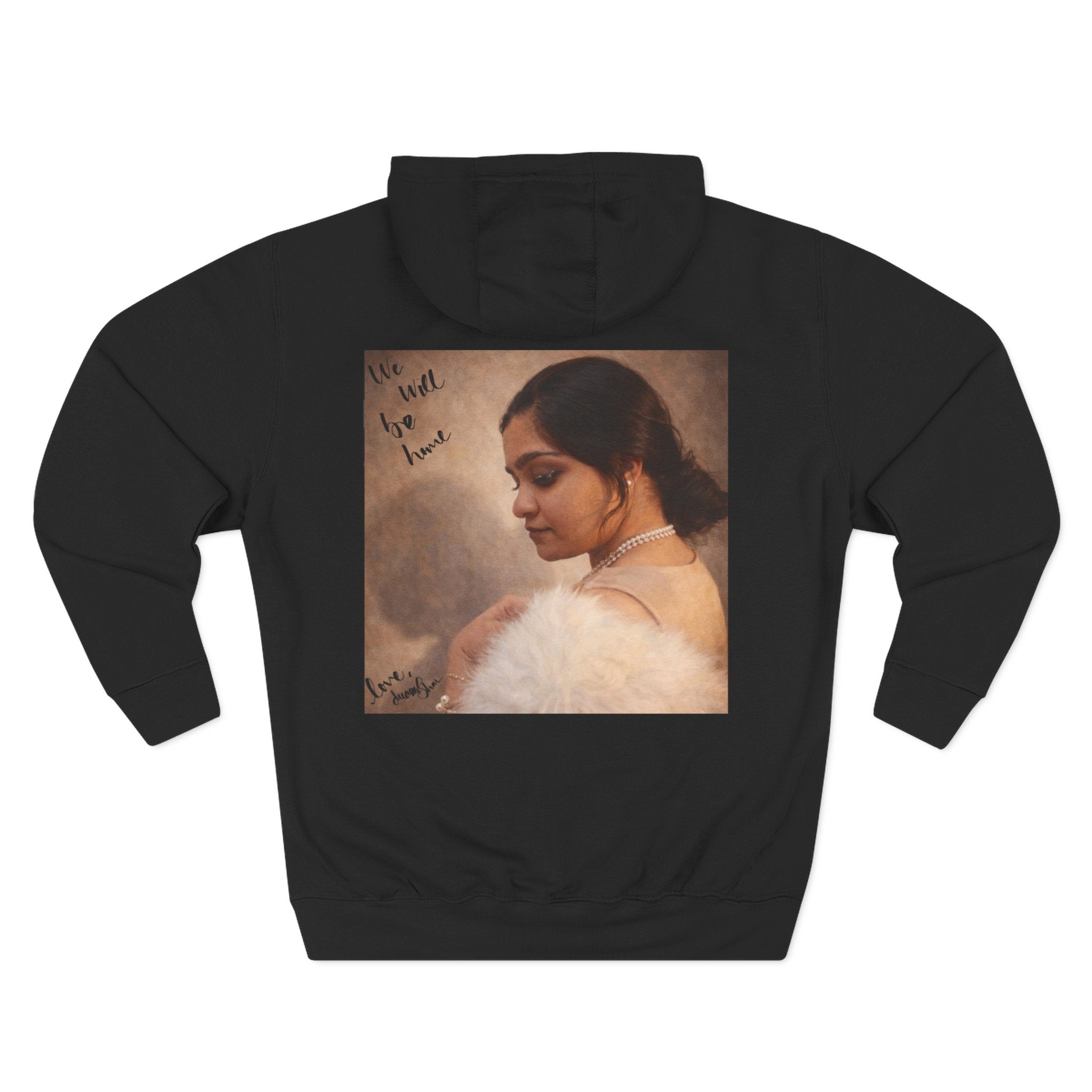 Portrait Hoodie — Vintage Frame Romantic Art Pullover