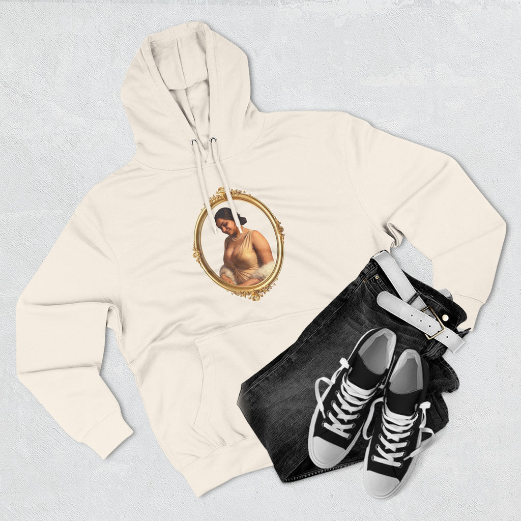 Portrait Hoodie — Vintage Frame Romantic Art Pullover