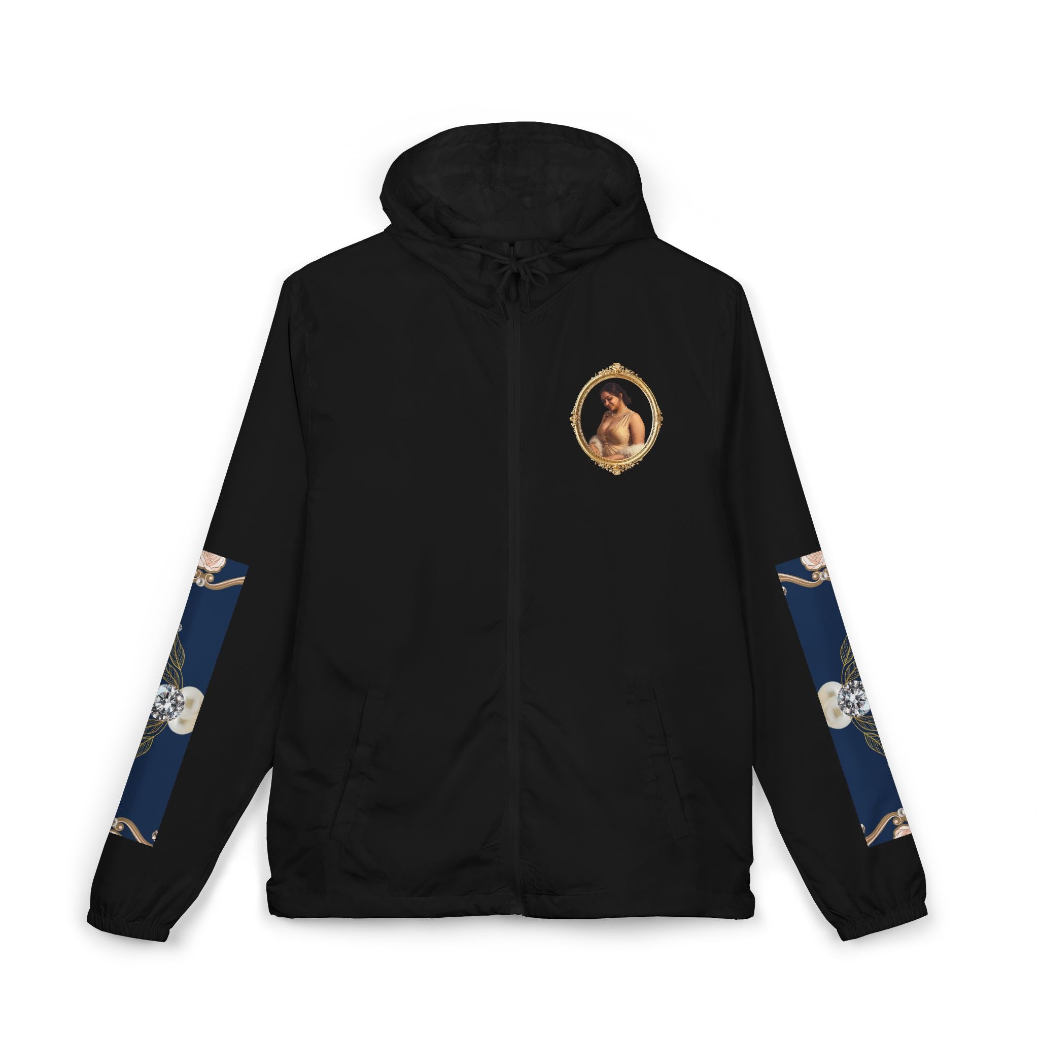Windbreaker Jacket — Vintage Portrait Frame Design