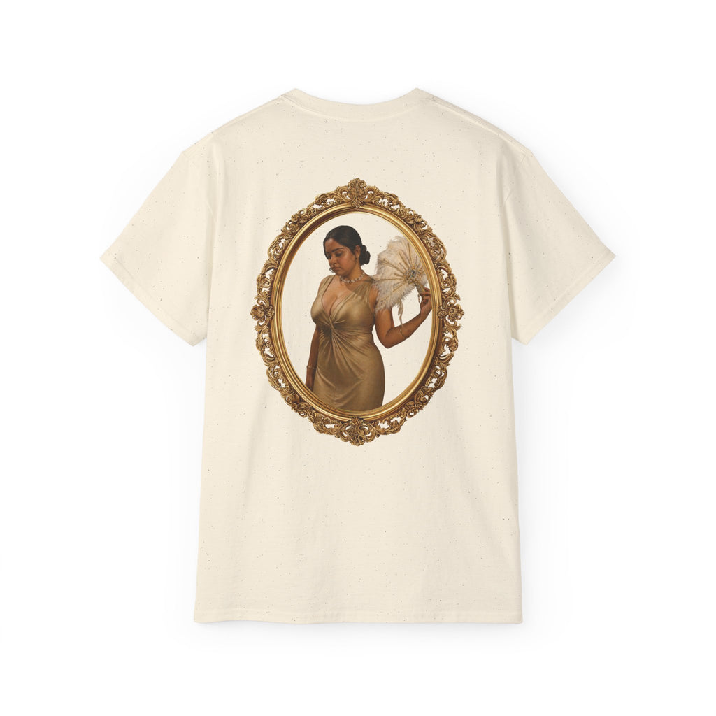 Angel Portrait T-Shirt — Vintage Gold Framed Guardian Tee