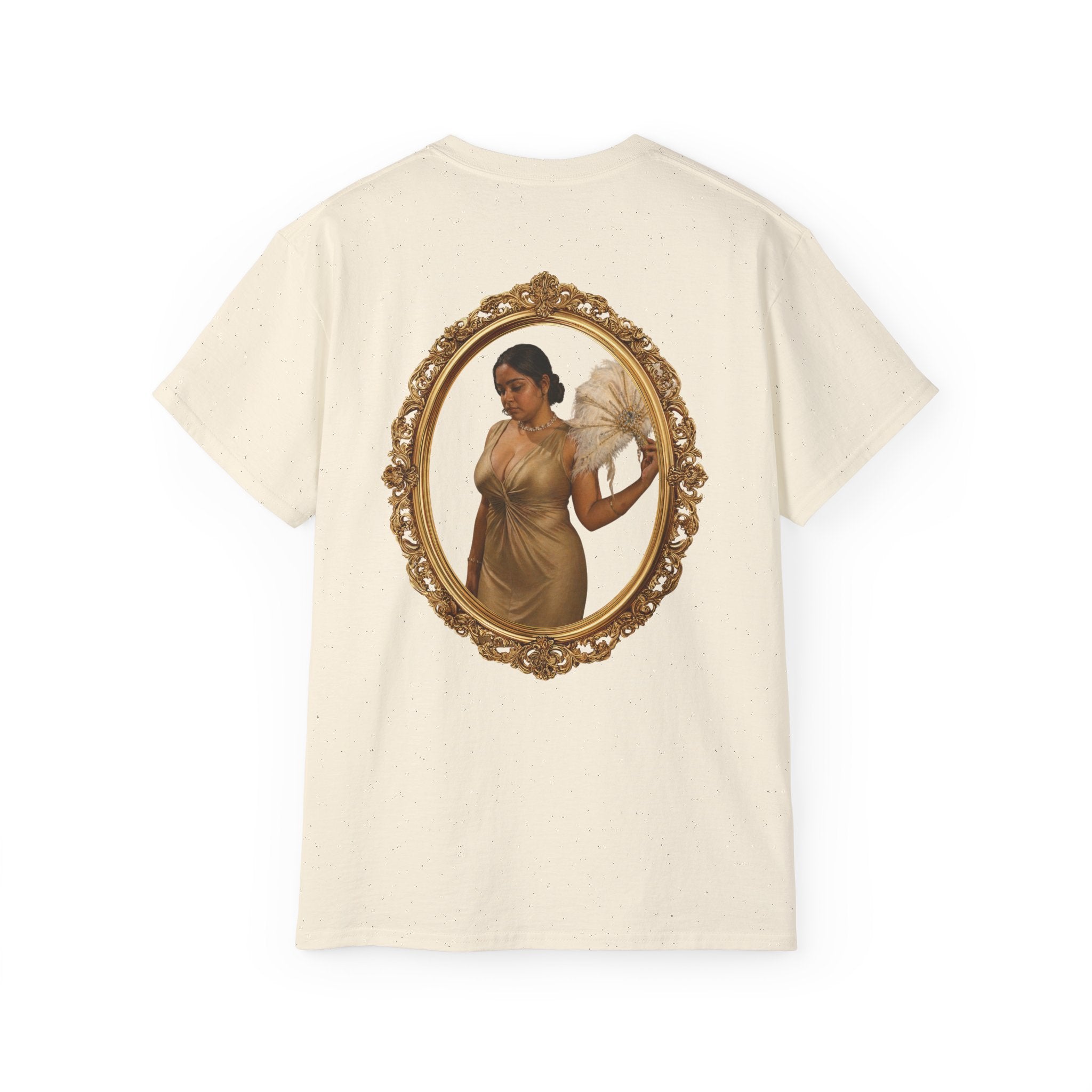 Angel Portrait T-Shirt — Vintage Gold Framed Guardian Tee
