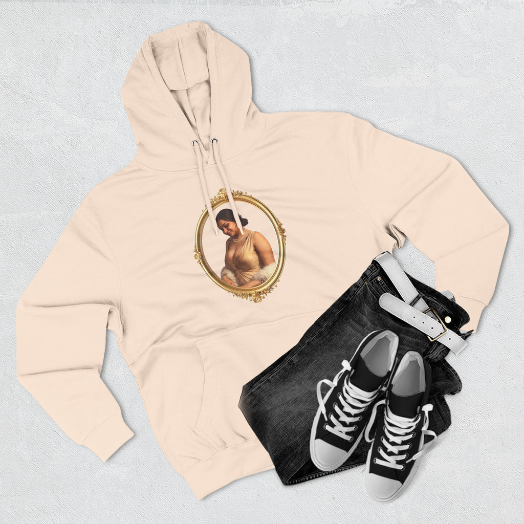 Portrait Hoodie — Vintage Frame Romantic Art Pullover