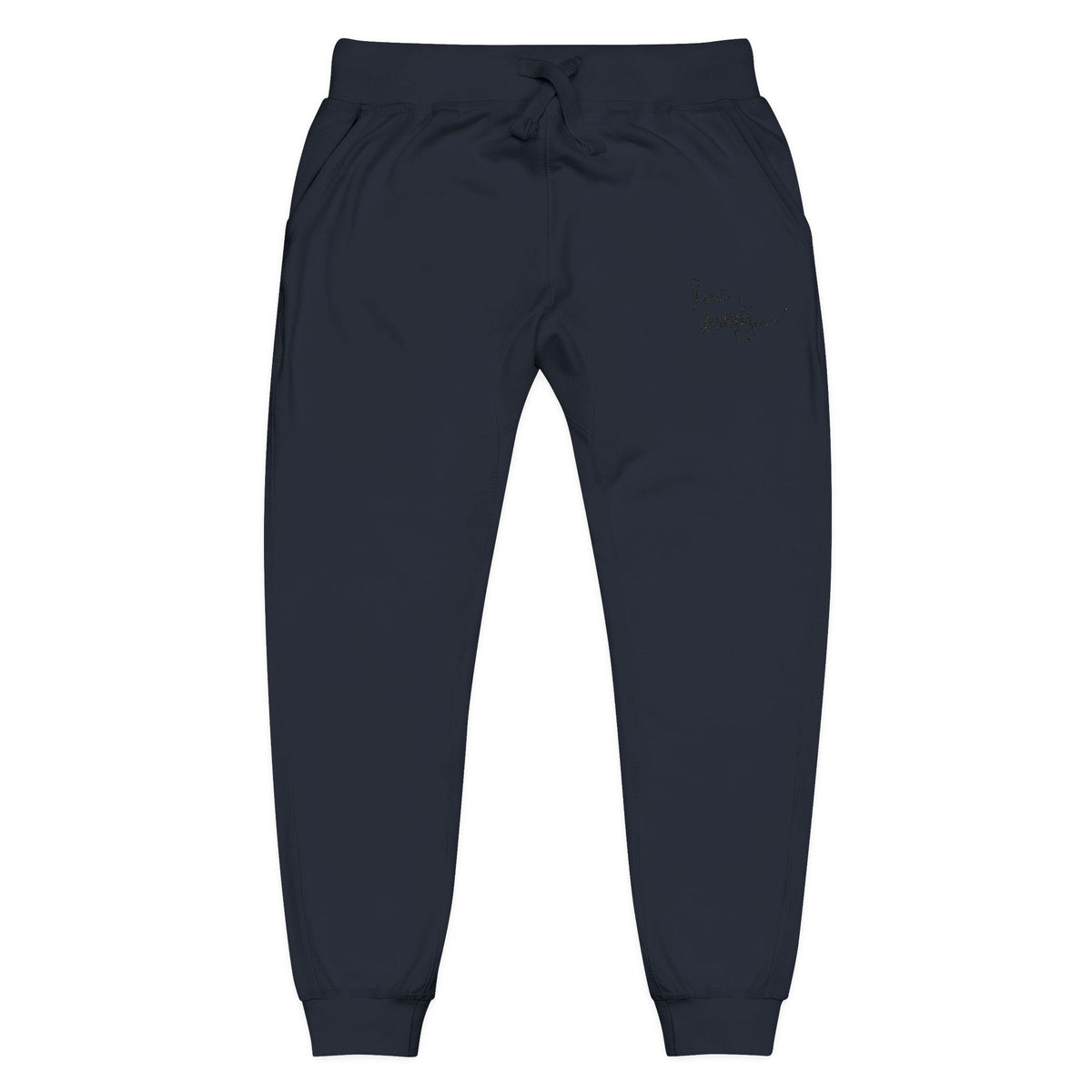 Drashti Embroidered Golden Lion Joggers — Cozy Fleece Sweatpants