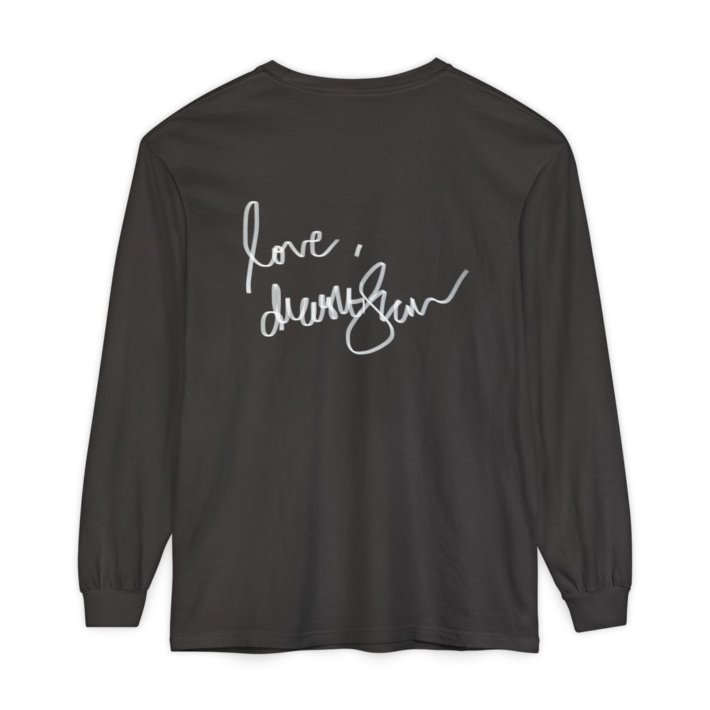 We Will Be Home Long Sleeve Tee — Floral Vintage Portrait Graphic