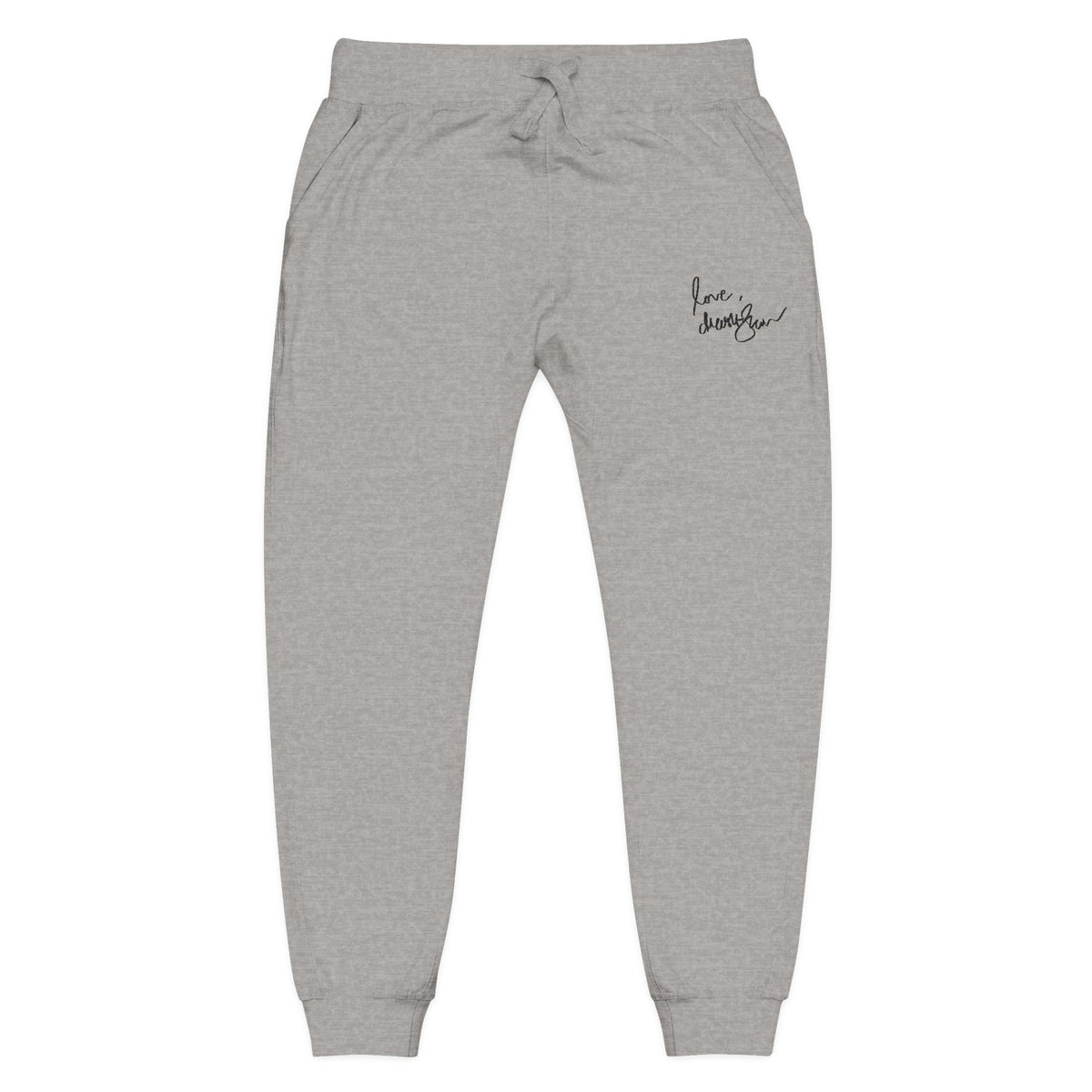 Drashti Embroidered Golden Lion Joggers — Cozy Fleece Sweatpants