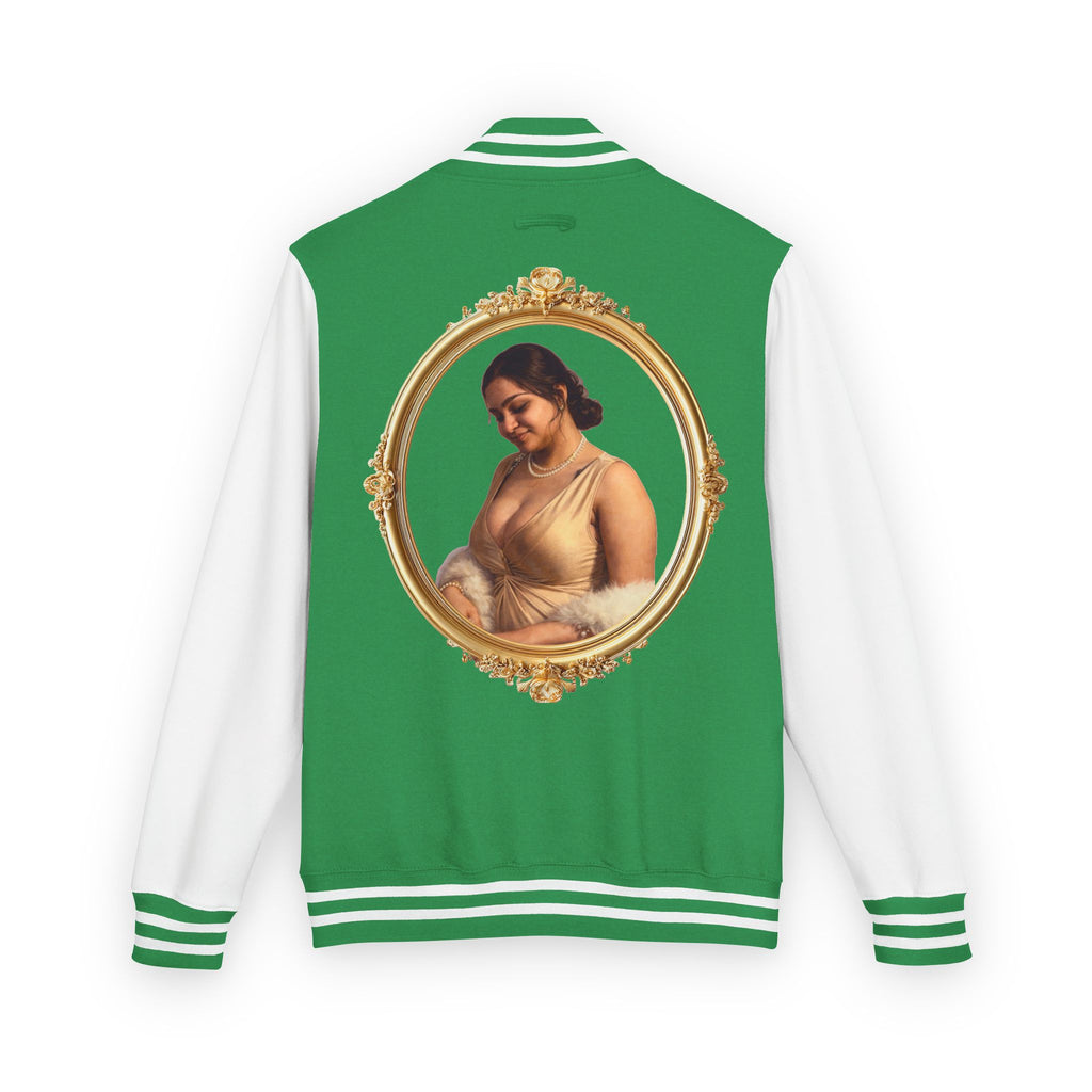 Vintage Portrait Letterman Jacket — Framed Classical Art Varsity Jacket
