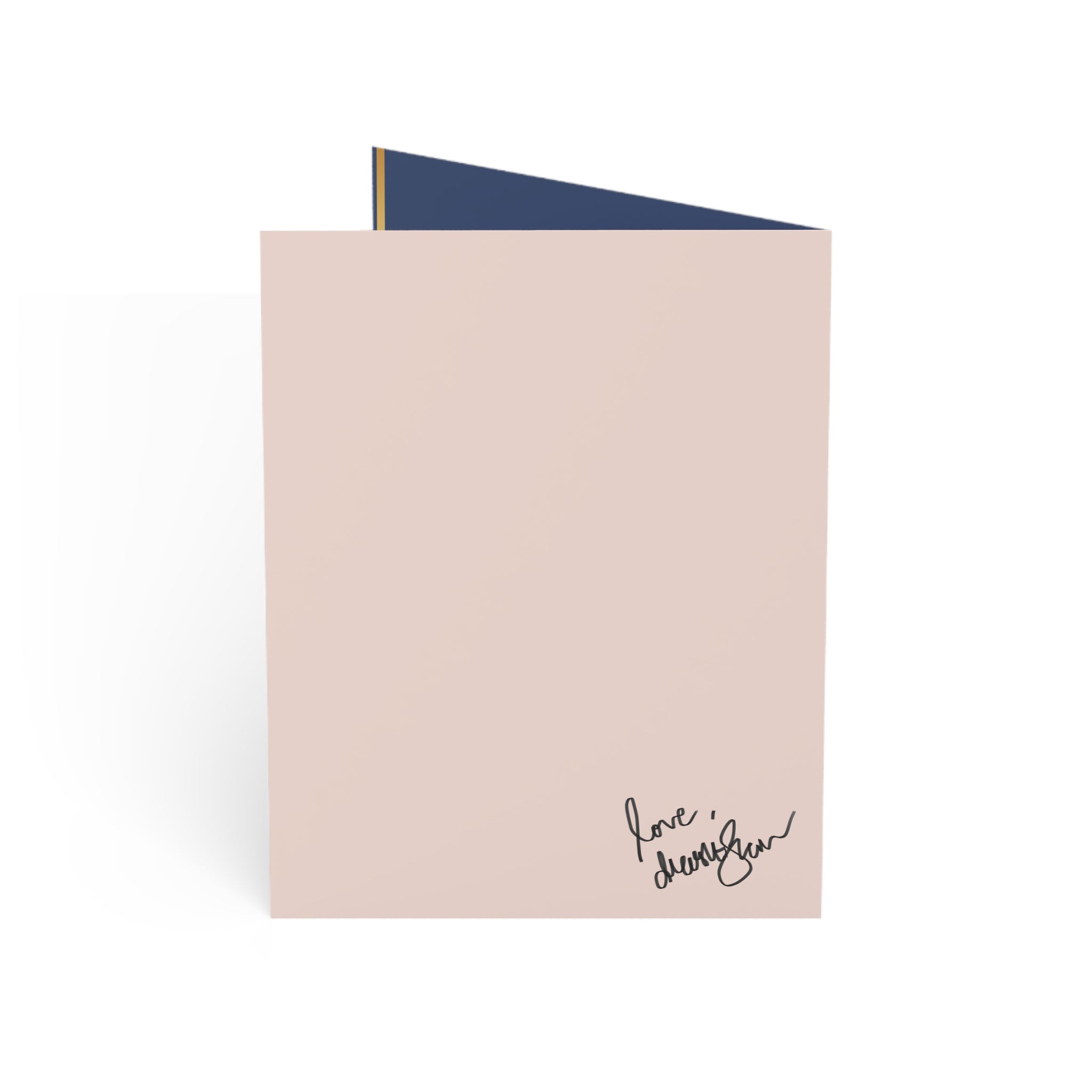 Greeting Card — Vintage Portrait with Gold Frame (Blank Inside)