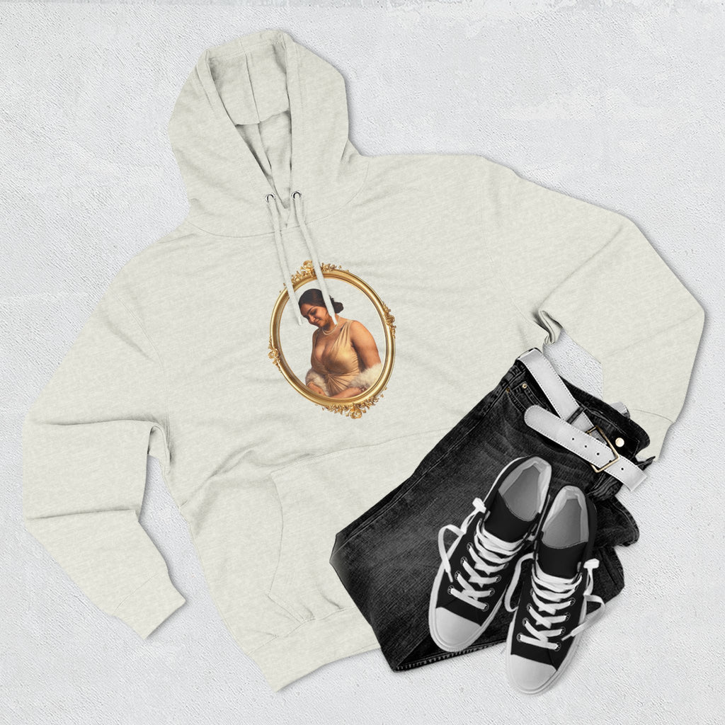 Portrait Hoodie — Vintage Frame Romantic Art Pullover
