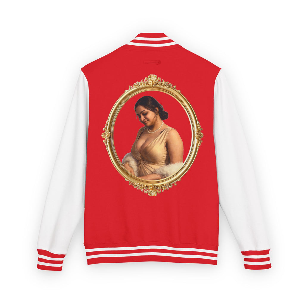 Vintage Portrait Letterman Jacket — Framed Classical Art Varsity Jacket
