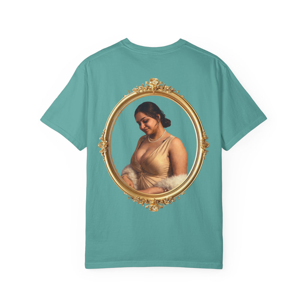 Portrait Graphic T-Shirt — Vintage Framed Lady Art Print