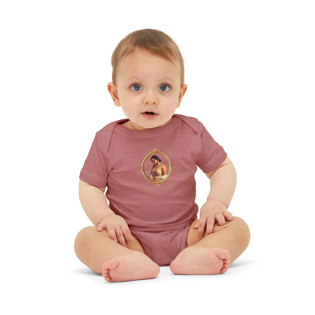 Infant Onesie with Vintage Cherub Portrait – Baby Bodysuit