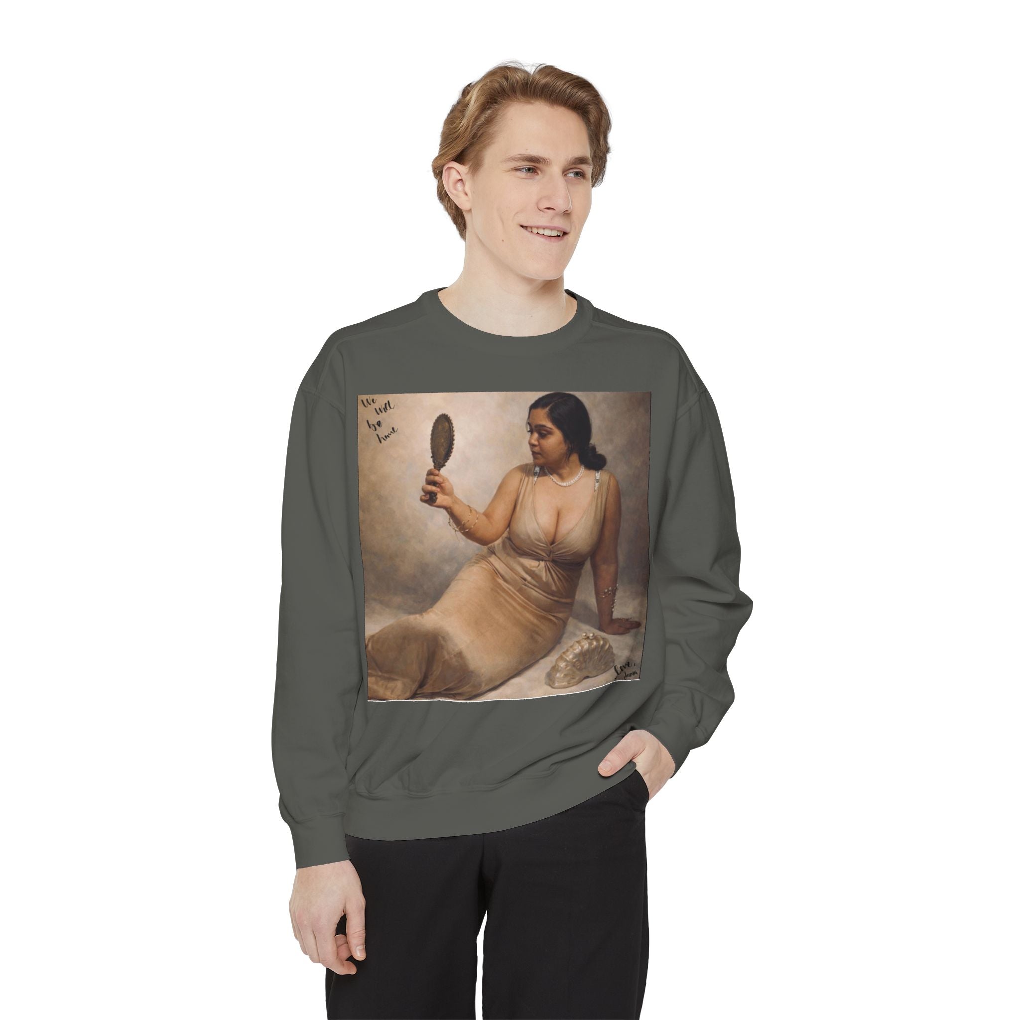 Sweatshirt — Vintage Muse Art Portrait Pullover