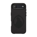 Engraved PU Leather Phone Case — Silhouette Outline Design