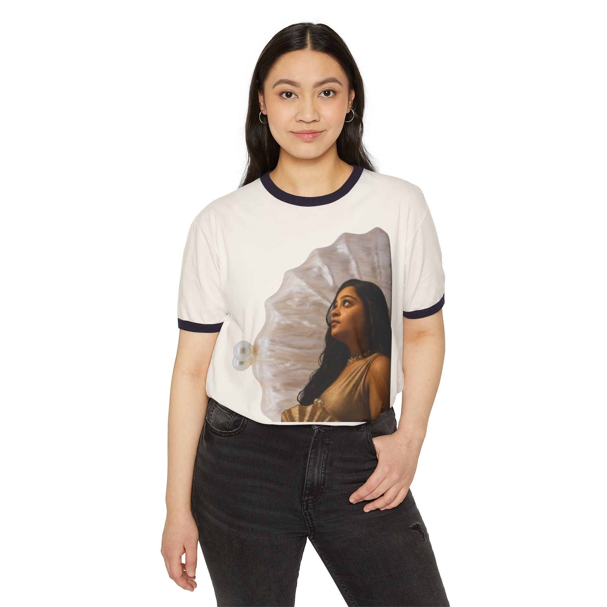 Ringer T-Shirt — 'We Will Be Home' Shell Portrait Tee