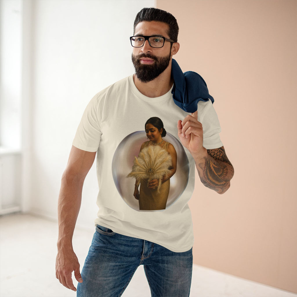 T‑Shirt — Vintage Portrait Bubble with 'We Will Become' Script
