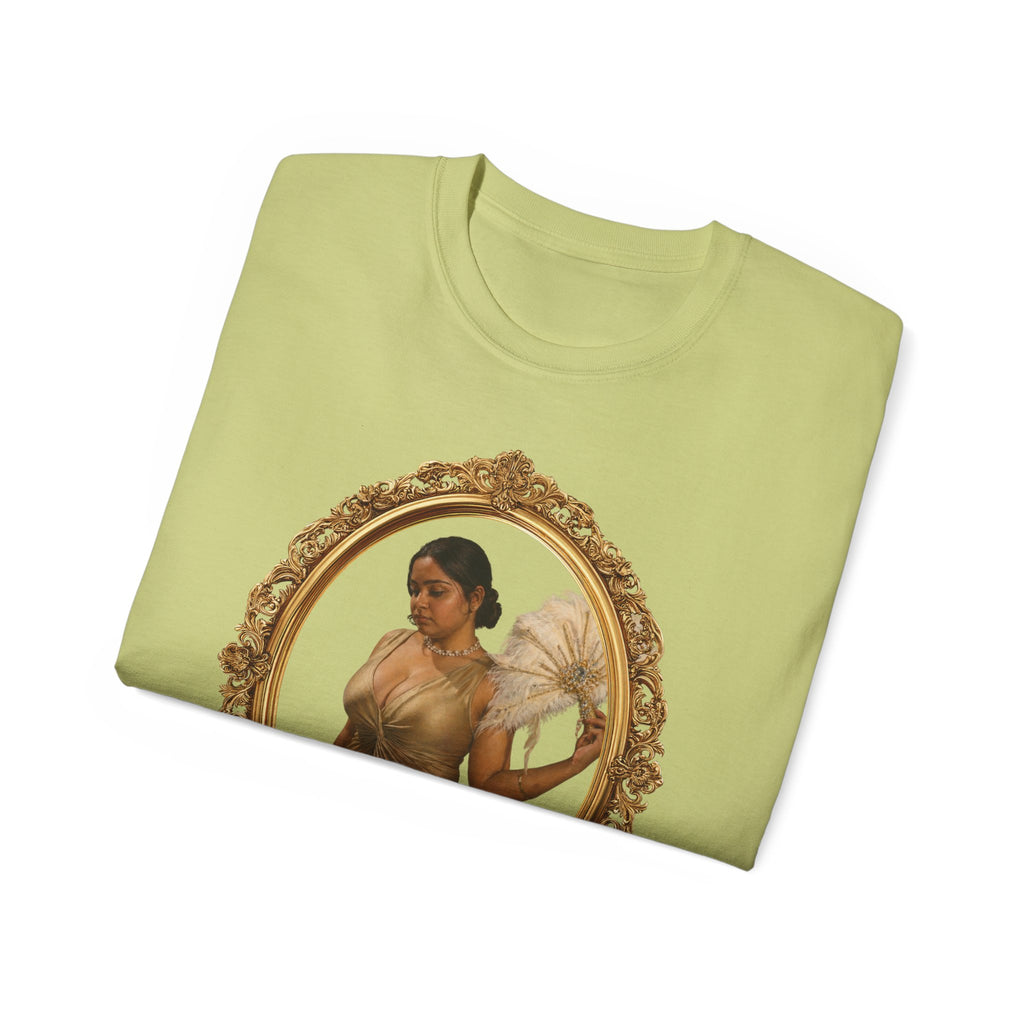 Angel Portrait T-Shirt — Vintage Gold Framed Guardian Tee