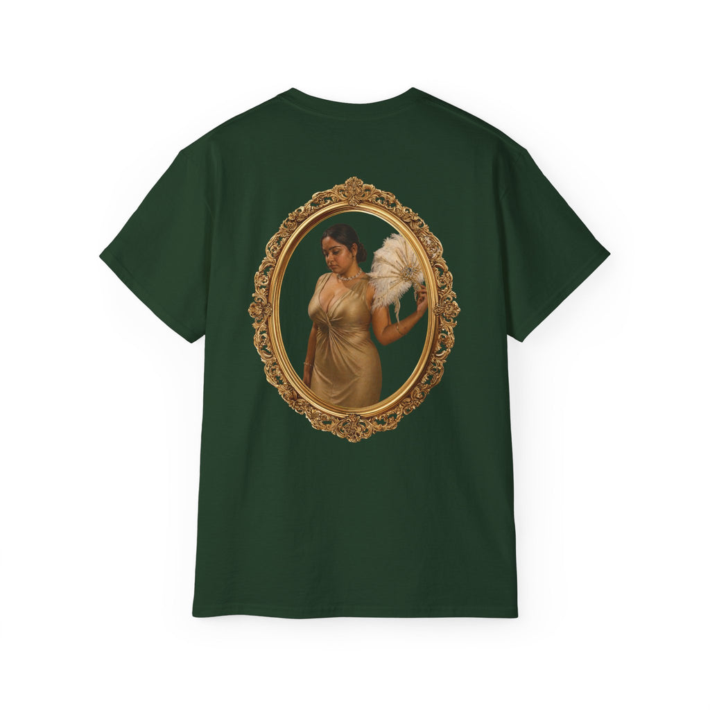 Angel Portrait T-Shirt — Vintage Gold Framed Guardian Tee