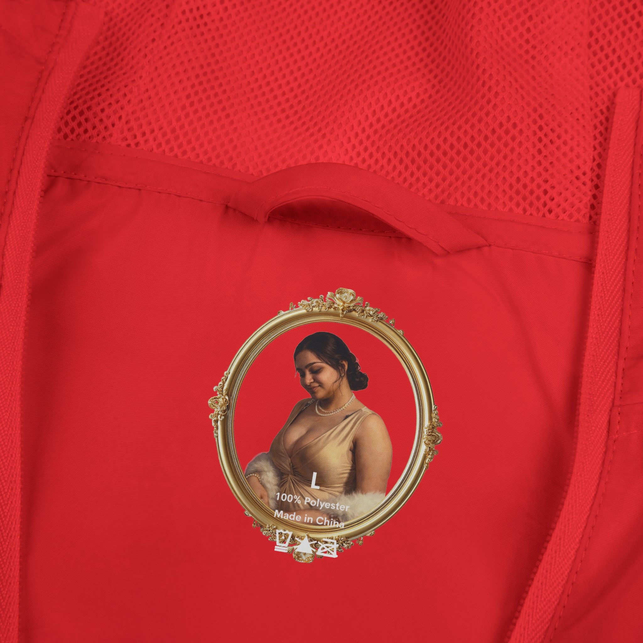 Windbreaker Jacket — Vintage Portrait Frame Design