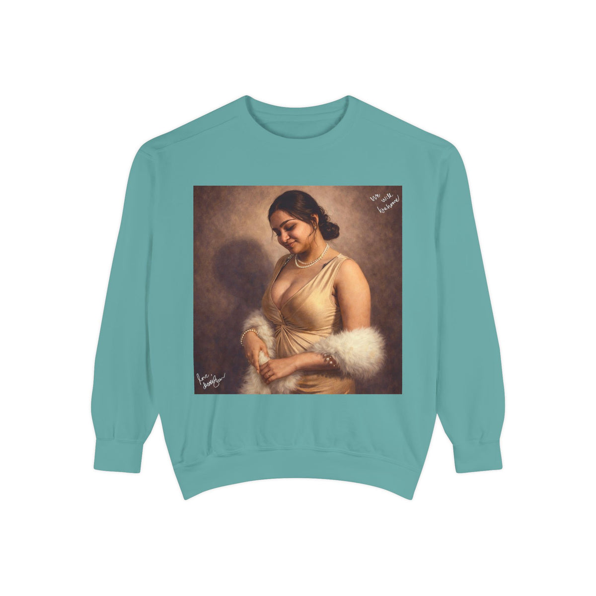 Drashti Portrait Sweatshirt — Vintage Frame Graphic Pullover