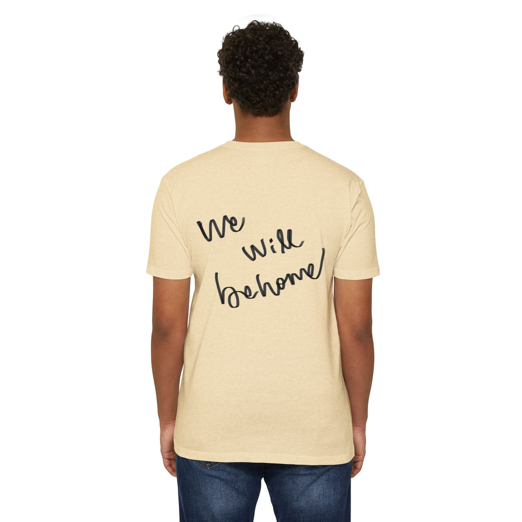 Greek Goddess Illustration T‑Shirt — "We Will Behome" Inspirational Tee