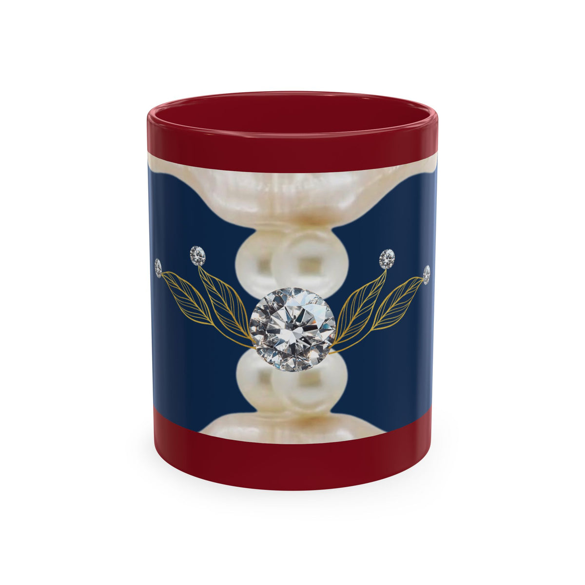 WWBH Pearl & Diamond Navy Ceramic Mug