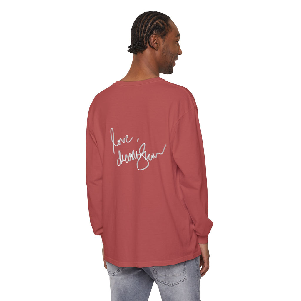 Long Sleeve T-Shirt — “Love, Dua Lipa” Shell Goddess Graphic