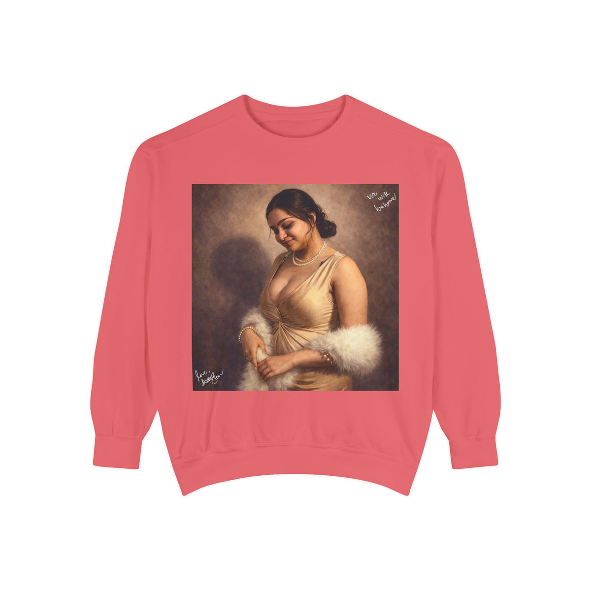 Drashti Portrait Sweatshirt — Vintage Frame Graphic Pullover