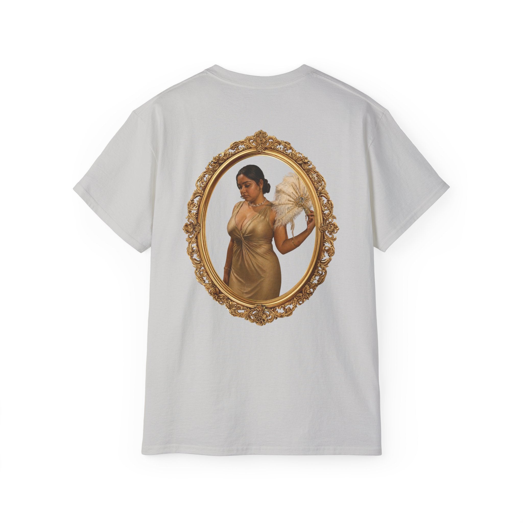 Angel Portrait T-Shirt — Vintage Gold Framed Guardian Tee